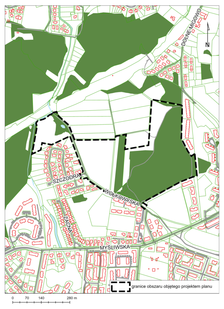 MPZP nr 1027 rejon ul. Wołkowyskiej - obszar mający zostać objęty planem